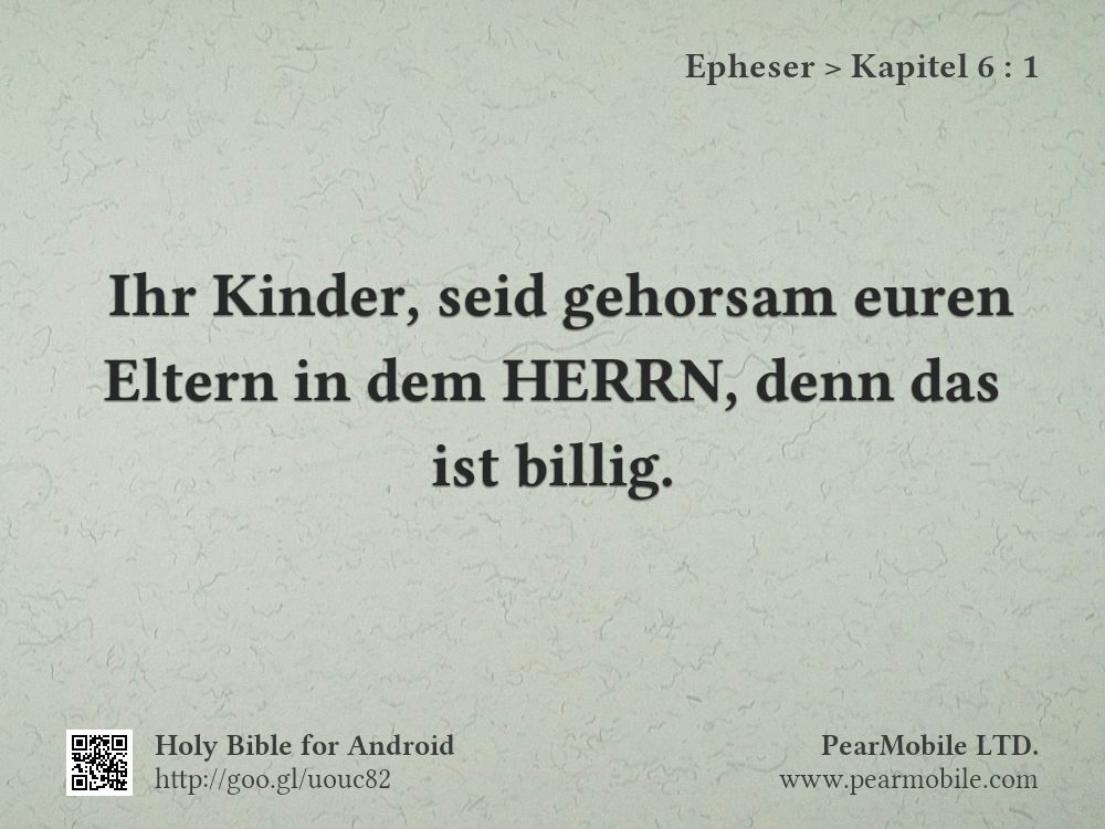 Epheser, Kapitel 6:1